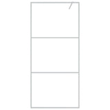 Vidaxl Walk-In Walking Mur 90x195 cm Transparent ESG Glass Silver Colored