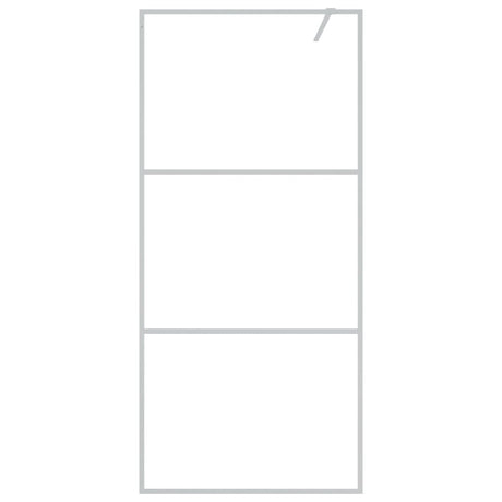 Vidaxl Walk-In Walking Mur 90x195 cm Transparent ESG Glass Silver Colored