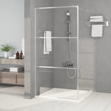 Vidaxl walk-in brusevæg 100x195 cm Transparent ESG Glass sølvfarvet