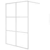 Vidaxl Walk-In Shower Wall 140x195 cm Transparent ESG Glass Colorato in argento