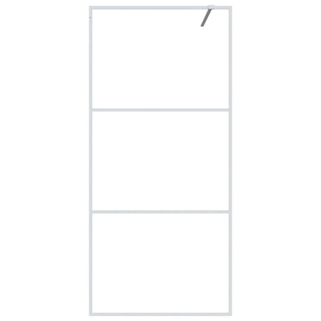 Vidaxl Walk-In Walk Murn 90x195 cm Transparent ESG Glass White