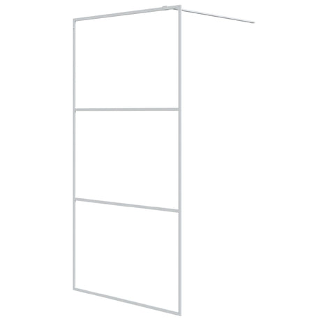Vidaxl Walk-In Walk Murn 100x195 cm Transparent ESG Glass White