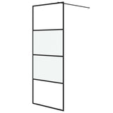 Vidaxl Walk-In Walking Mur 80x195 cm Malf-Mat Esg Verre noir