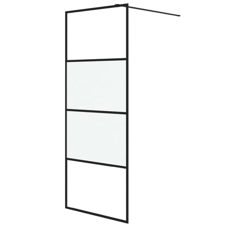 Vidaxl Walk-In Walking Mur 80x195 cm Malf-Mat Esg Verre noir
