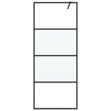 Vidaxl Walk-In Walking Mur 80x195 cm Malf-Mat Esg Verre noir