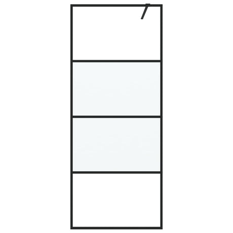 Vidaxl Walk-In Walking Mur 80x195 cm Malf-Mat Esg Verre noir