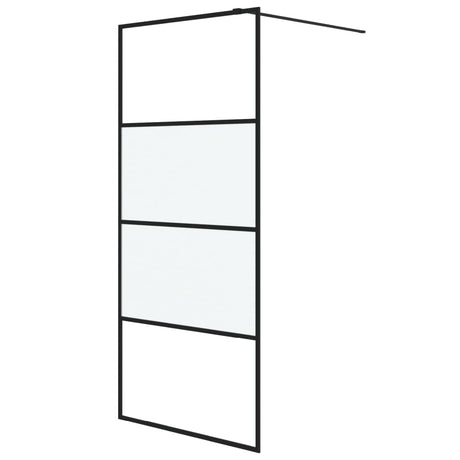 Vidaxl Walk-In Walk-In Walk 90x195 cm Half-Mat Esg Verre noir