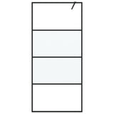 Vidaxl Walk-In Walk-In Walk 90x195 cm Half-Mat Esg Verre noir