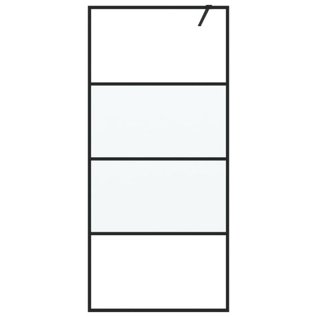 Vidaxl Walk-In Walk-In Walk 90x195 cm Half-Mat Esg Verre noir