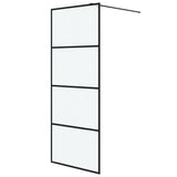 Vidaxl walk-in brusevæg 80x195 cm Mat esg glas sort