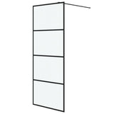 Vidaxl Walk-In Walk Murn 80x195 cm Mat Esg Verre noir