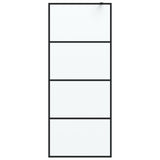 Vidaxl Walk-In Walk Murn 80x195 cm Mat Esg Verre noir