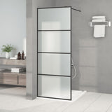 Vidaxl Walk-In Walk Murn 80x195 cm Mat Esg Verre noir