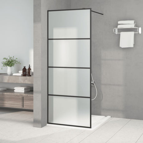 Vidaxl Walk-In Walk Murn 80x195 cm Mat Esg Verre noir