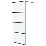 Vidaxl Walk-In Walk Murn 90x195 cm mat esg verre noir