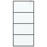 Vidaxl Walk-In Walk Murn 90x195 cm mat esg verre noir