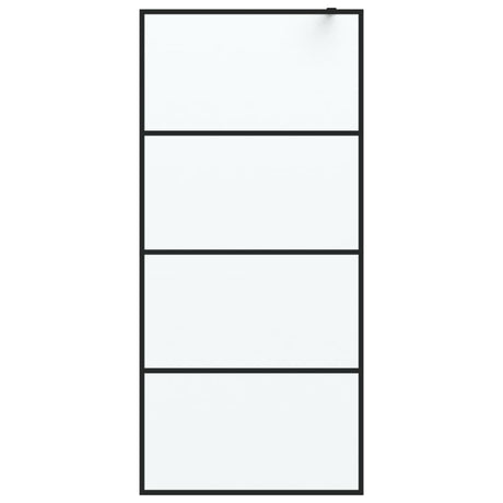 Vidaxl Walk-In Walk Murn 90x195 cm mat esg verre noir