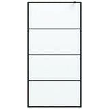 Vidaxl Walk-In Walk Murn 100x195 cm Matte Esg Verre noir