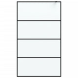 Vidaxl inloopdouchewand 115x195 cm mat esg-glas zwart