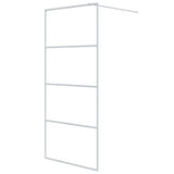 Vidaxl walk-in brusevæg 90x195 cm Gennemsigtig ESG Glass White