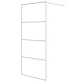 Vidaxl Walk-In Walk Murn 90x195 cm Transparent ESG Glass White