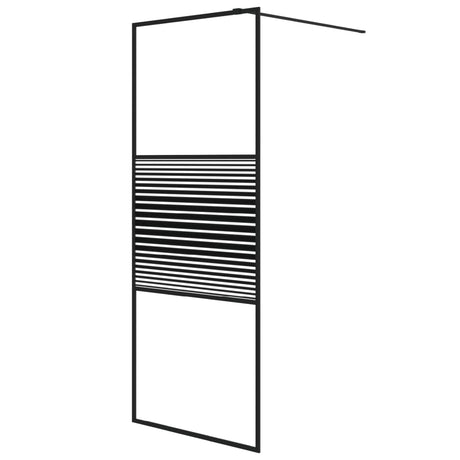 Vidaxl Walk-In Walking Mur 80x195 cm Verre ESG transparent noir