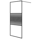 Vidaxl walk-in brusevæg 90x195 cm Gennemsigtig ESG Glass sort