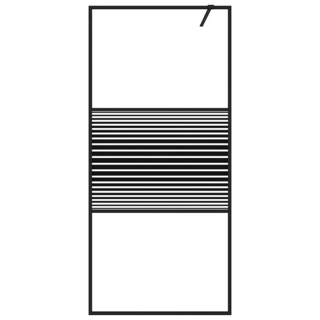 Vidaxl Walk-In Walk Murn 90x195 cm Transparent ESG Verre noir