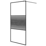 Vidaxl inloopdouchewand 100x195 cm transparant esg-glas zwart