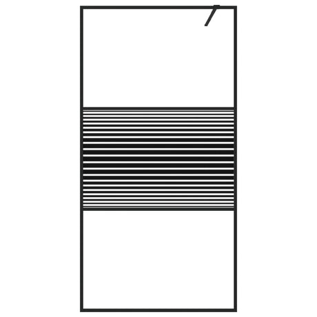 Vidaxx cabine de douche à l'italienne 100x195 cm verre ESG transparent noir