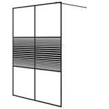 Vidaxl Walk-In Shower Wall 140x195 cm ESG Glass Nero