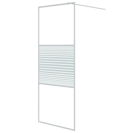 Vidaxl Walk-In Walking Mur 80x195 cm Transparent ESG Glass White