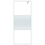 Vidaxl walk-in brusevæg 80x195 cm Transparent ESG Glass White