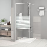 Vidaxl walk-in brusevæg 80x195 cm Transparent ESG Glass White