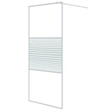 Vidaxl walk-in brusevæg 90x195 cm Gennemsigtig ESG Glass White