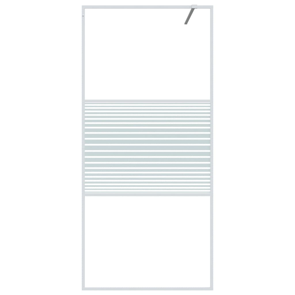 Vidaxl walk-in brusevæg 90x195 cm Gennemsigtig ESG Glass White