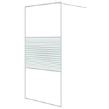 Vidaxl walk-in brusevæg 100x195 cm Transparent ESG Glass White