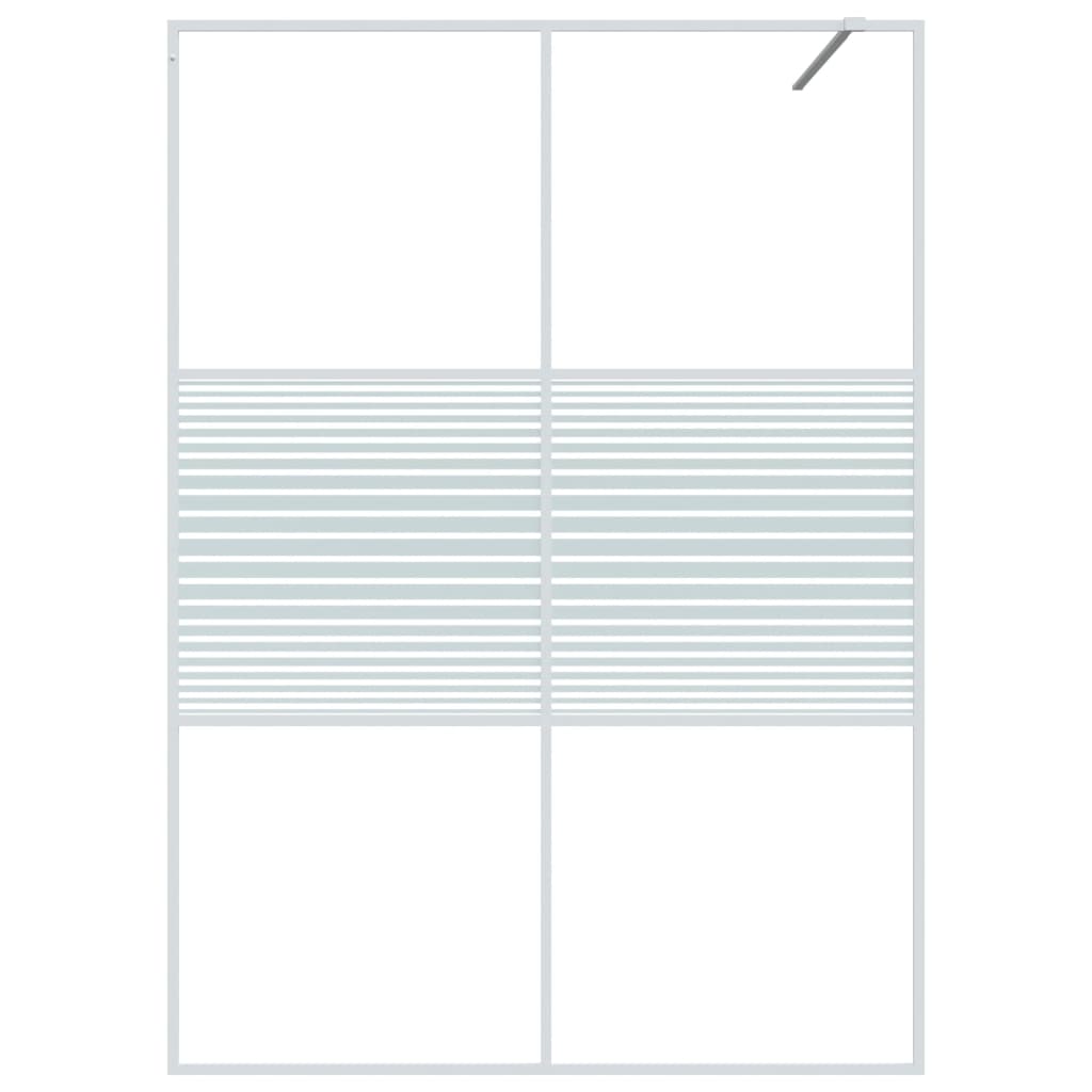 VidaXL Inloopdouchewand 140x195 cm transparant ESG-glas wit