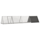 Vidaxl konijnenhok 403,5x80,5x71 cm gegalvaniseerd staal antraciet