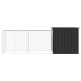 Vidaxl Poulet Coop 300x91x100 cm Anthracite en acier galvanisé -colore