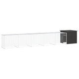 Vidaxl Poulet Coop 600x91x100 cm Anthracite en acier galvanisé -colore