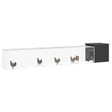 Vidaxl Poulet Coop 600x91x100 cm Anthracite en acier galvanisé -colore