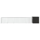 Vidaxl Poulet Coop 600x91x100 cm Anthracite en acier galvanisé -colore