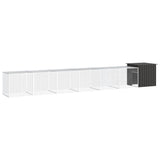 Vidaxl Chicken Coop 700x91x100 cm anthracite en acier galvanisé -colore