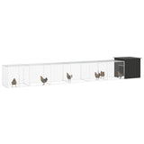 Vidaxl Chicken Coop 700x91x100 cm anthracite en acier galvanisé -colore