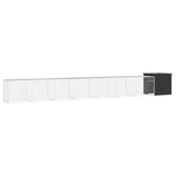 Vidaxl Poulet Coop 800x91x100 cm Anthracite en acier galvanisé -colore