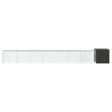 Vidaxl Poulet Coop 800x91x100 cm Anthracite en acier galvanisé -colore
