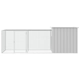 Vidaxl Chicken Coop 300x91x100 cm Gray en acier galvanisé