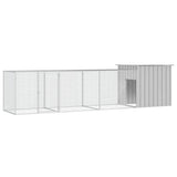 Vidaxl Chicken Coop 400x91x100 cm Gray en acier galvanisé