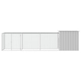 Vidaxl Chicken Coop 400x91x100 cm Gray en acier galvanisé